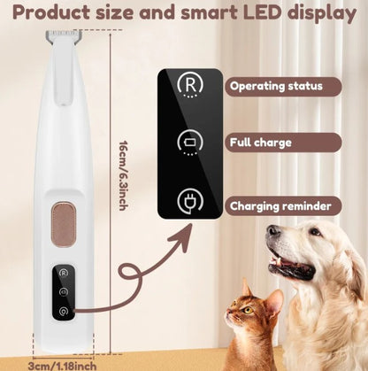 Dog Paw Trimmer with LED Light – Precise Grooming